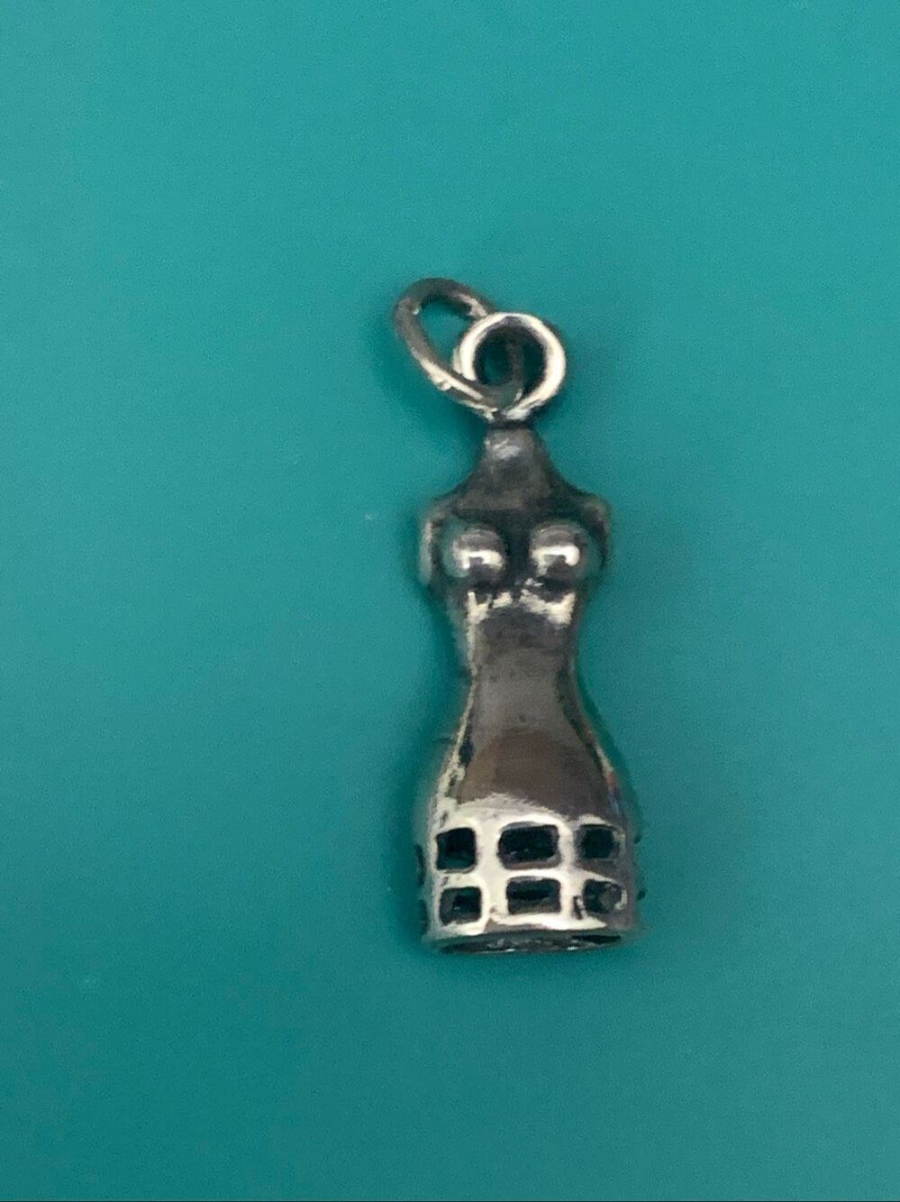 Dress Mannequin Vintage Sterling Silver Jewelry Charm #fashion